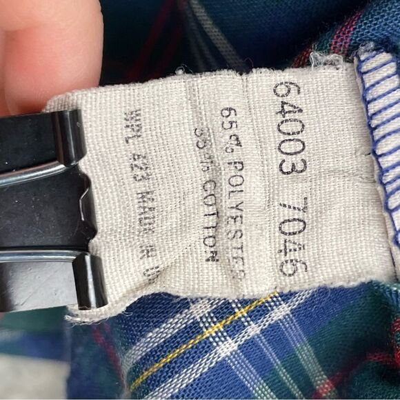 Levis Shirt Mens Large Plaid Thin Lightweight Summer Tailored For Men USA VTG - Picture 15 of 16